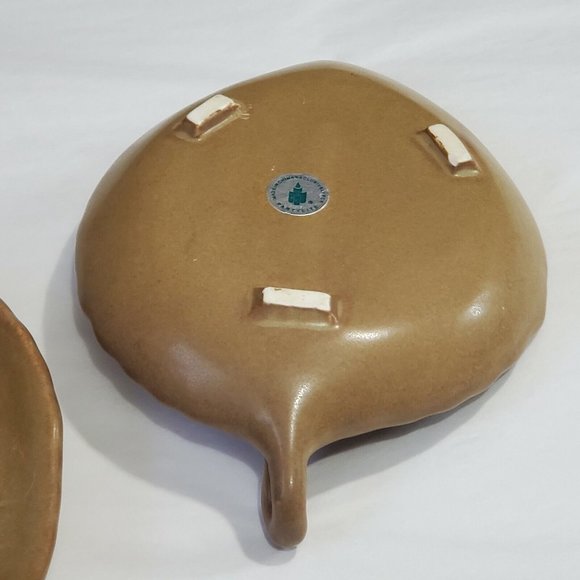 Set of 2 PartyLite Leaf Candle Tray P7432 shaped candleholder - Picture 3 of 10